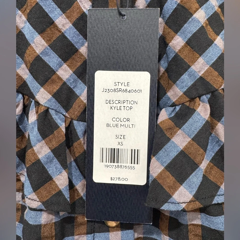 Veronica Beard Kyle Top in Blue Multi NWT - Picture 5 of 8